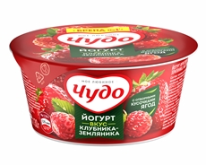 Йогурт фруктовый Чудо клубника-земляника 2%, 130г