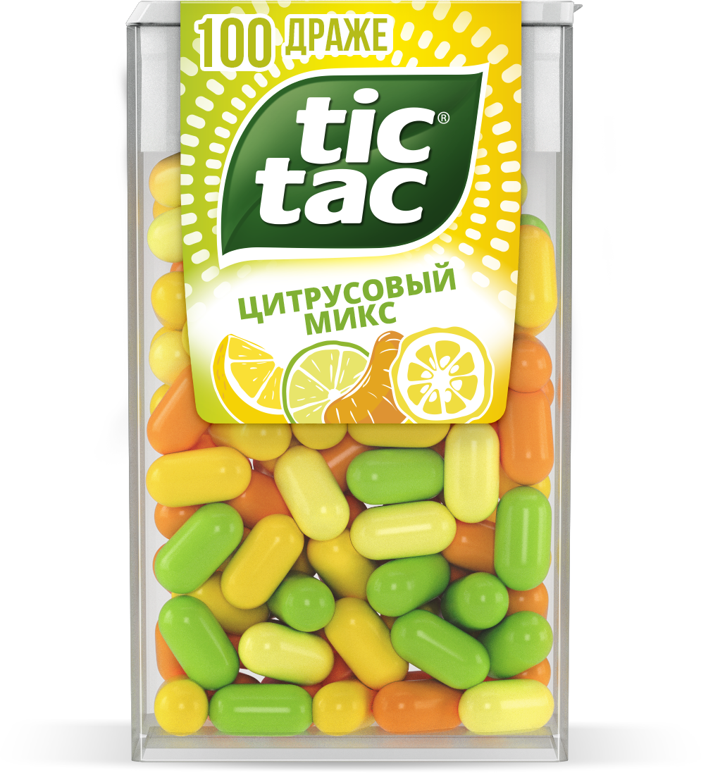 Драже Tic Tac цитрусовый микс, 49г купить с доставкой на дом, цены в  интернет-магазине