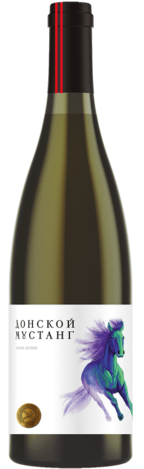 Вино Донской мустанг белое сухое, 0.75л