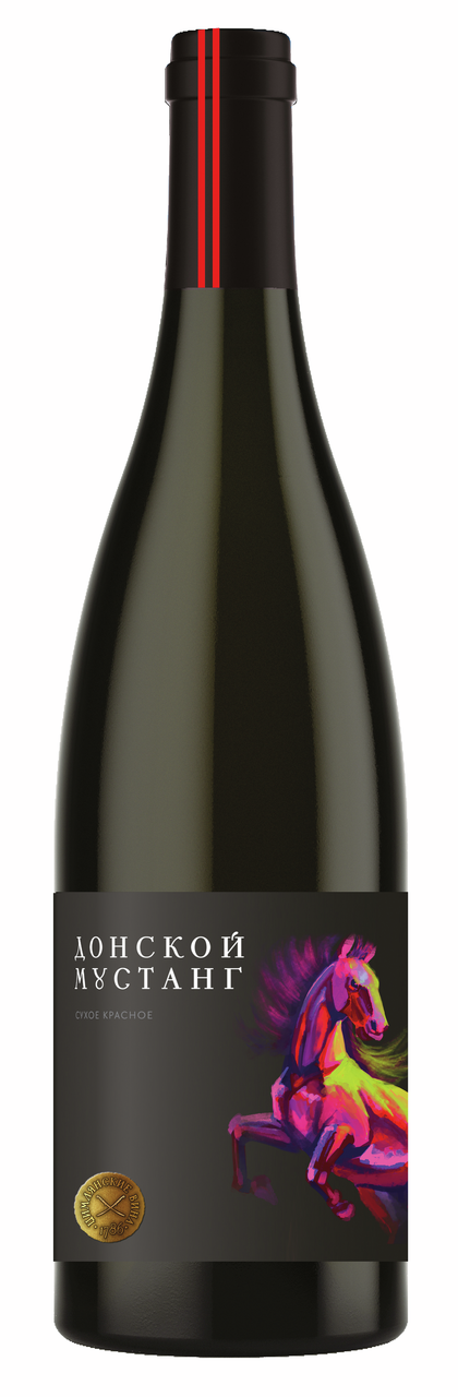 Вино Донской мустанг красное сухое, 0.75л