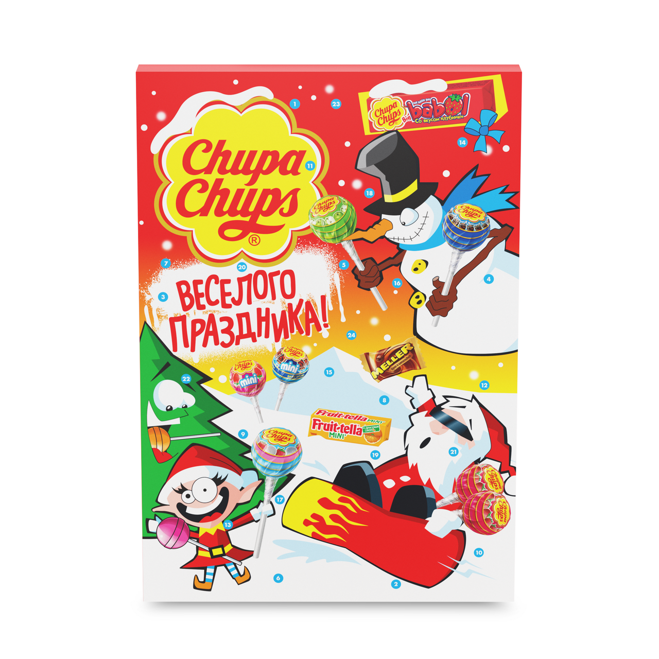 Набор новогодний Chupa Chups календарь, 197г купить с доставкой на дом,  цены в интернет-магазине