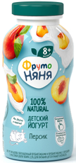 Йогурт питьевой детский ФрутоНяня Персик 2.5% с 8 месяцев, 200мл