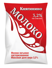 Молоко Княгинино 3.2%, 900г
