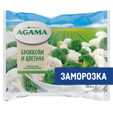 Смесь овощная Agama брокколи и цветная капуста замороженная, 400г
