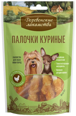 Лакомства для собак мини-пород Деревенские лакомства палочки куриные, 55г