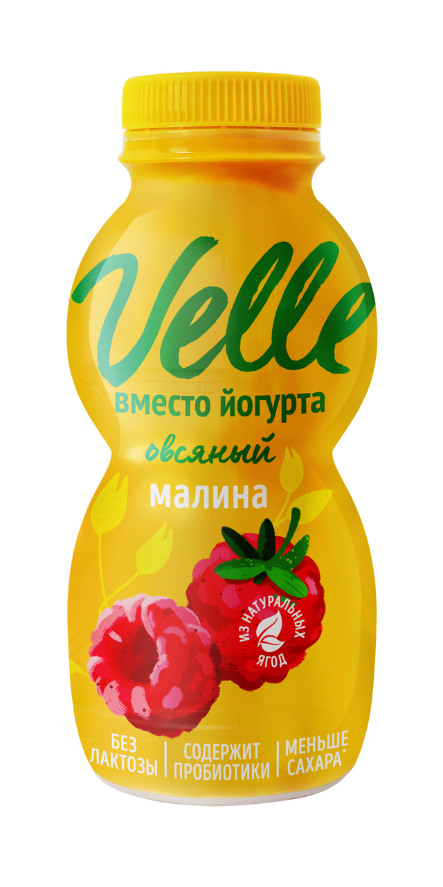 Питьевой растительный йогурт Velle Овсяный малина, 230г купить с ...