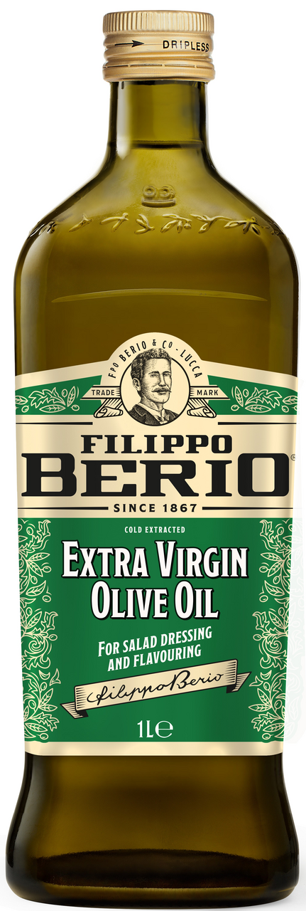 Масло оливковое Filippo Berio Extra Virgin нерафинированное, 1л