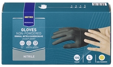 METRO PROFESSIONAL Перчатки нитрил черные размер L 50 пар, 100шт