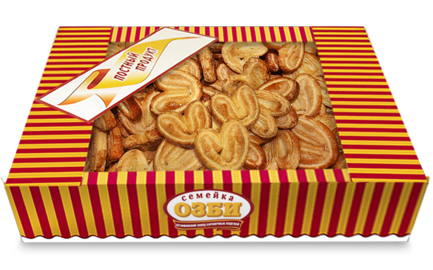 Печенье слоеное Семейка Озби Мини плюшки с сахаром, 500г