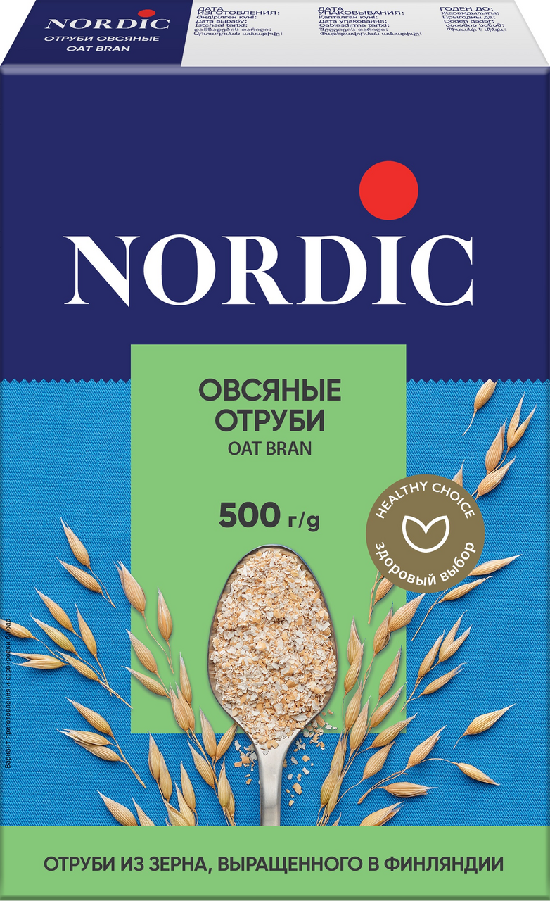 Отруби Nordic овсяные, 500г купить с доставкой на дом, цены в  интернет-магазине