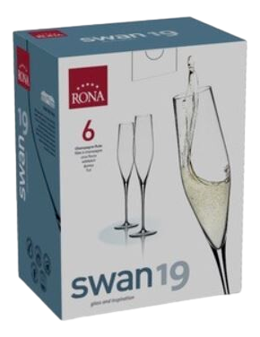 Изображение товара Набор бокалов для шампанского Rona Swan 190 мл 6 шт из стекла без свинца