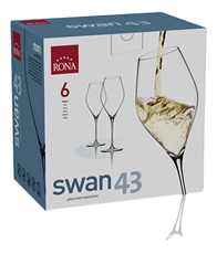 Набор бокалов для вина Rona Swan, 430мл x 6шт