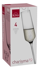 Набор бокалов для шампанского Rona Charisma, 190мл x 4шт
