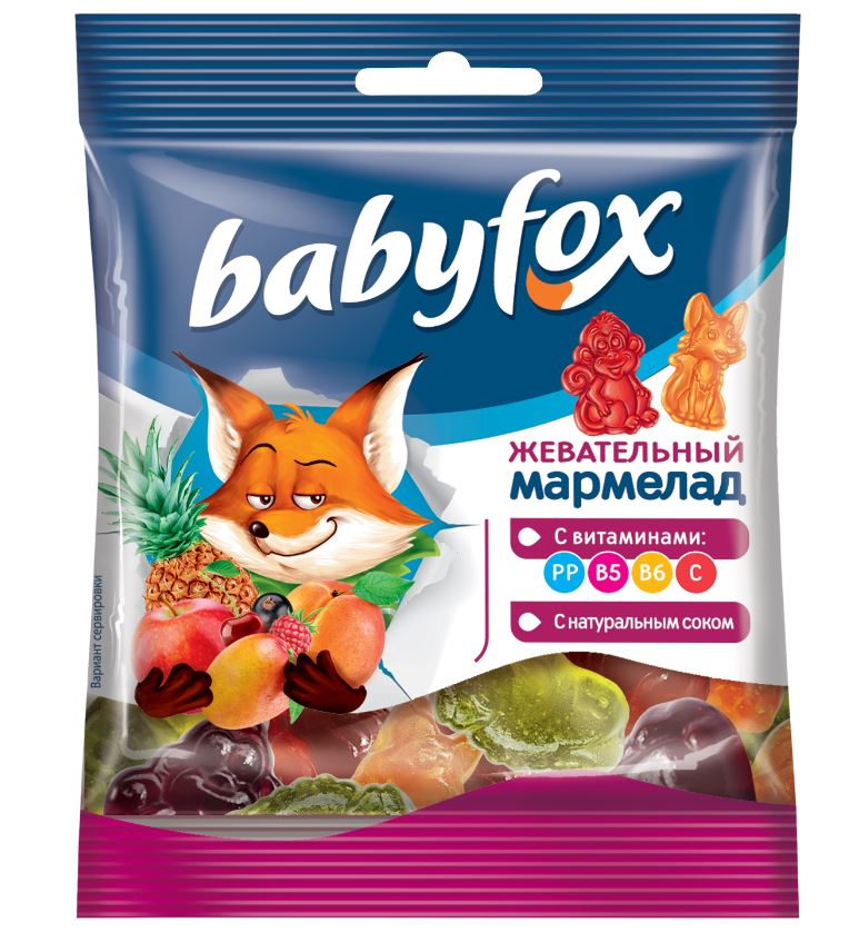 Мармелад жевательный BabyFox с витаминами, 30г