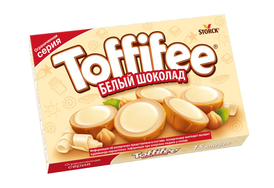 Конфеты шоколадные Toffifee Белый шоколад, 125г