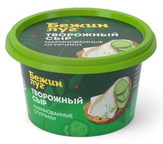 Сыр творожный Бежин луг маринованные огурчики, 150г