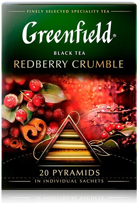 Изображение товара Чай черный Greenfield Redberry Crumble пирамидки (1.8г x 20шт), 36г