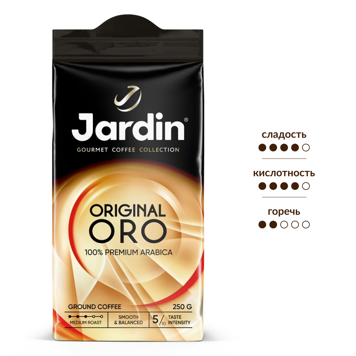 Изображение товара Кофе Jardin Original Oro 250 г молотый арабика сбалансированный вкус