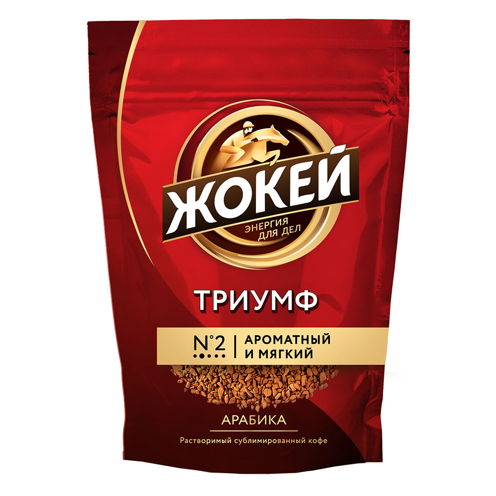 Изображение товара Кофе Жокей Триумф растворимый 280 г - мягкий кофе с ароматом