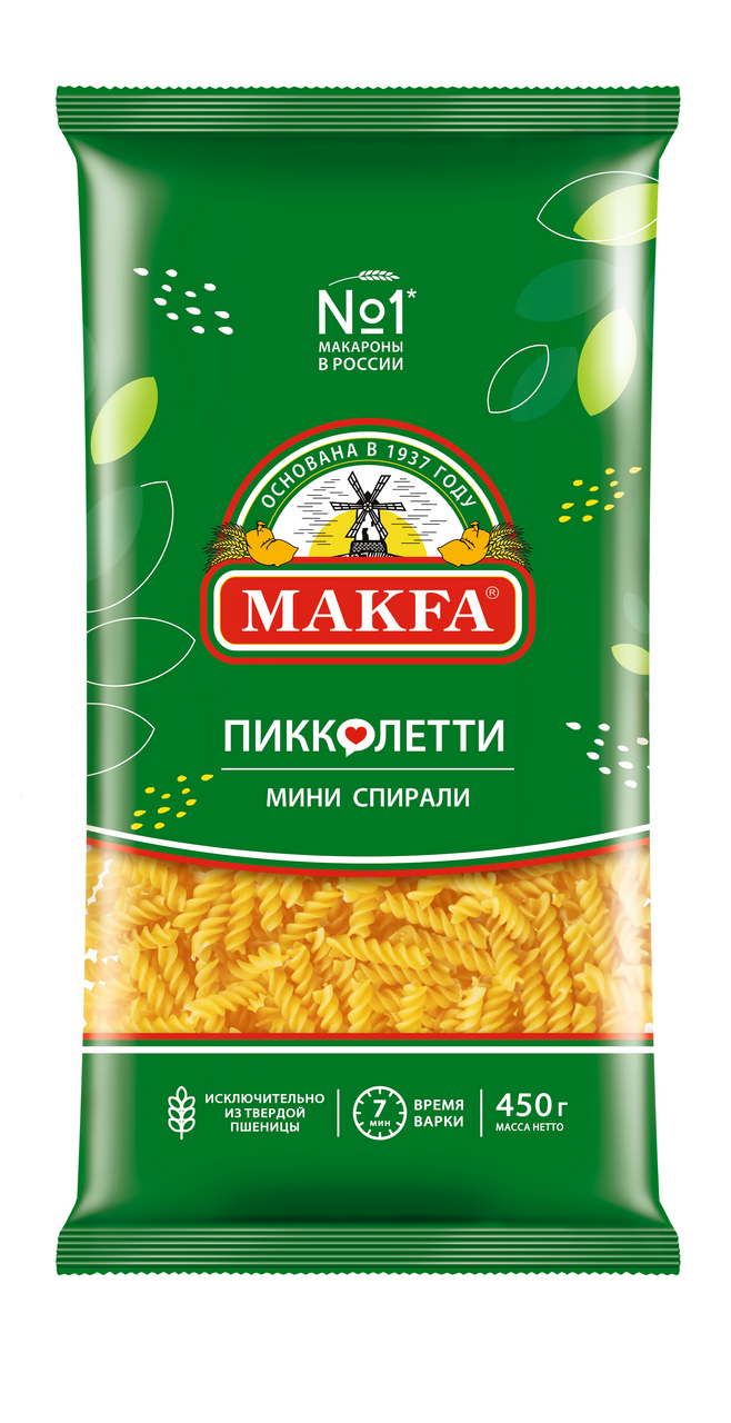 Макароны Makfa Пиколетти мини спирали, 450г купить с доставкой на дом, цены  в интернет-магазине