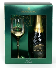 Вино игристое Mondoro Asti белое сладкое в подарочной упаковке, 0.75л