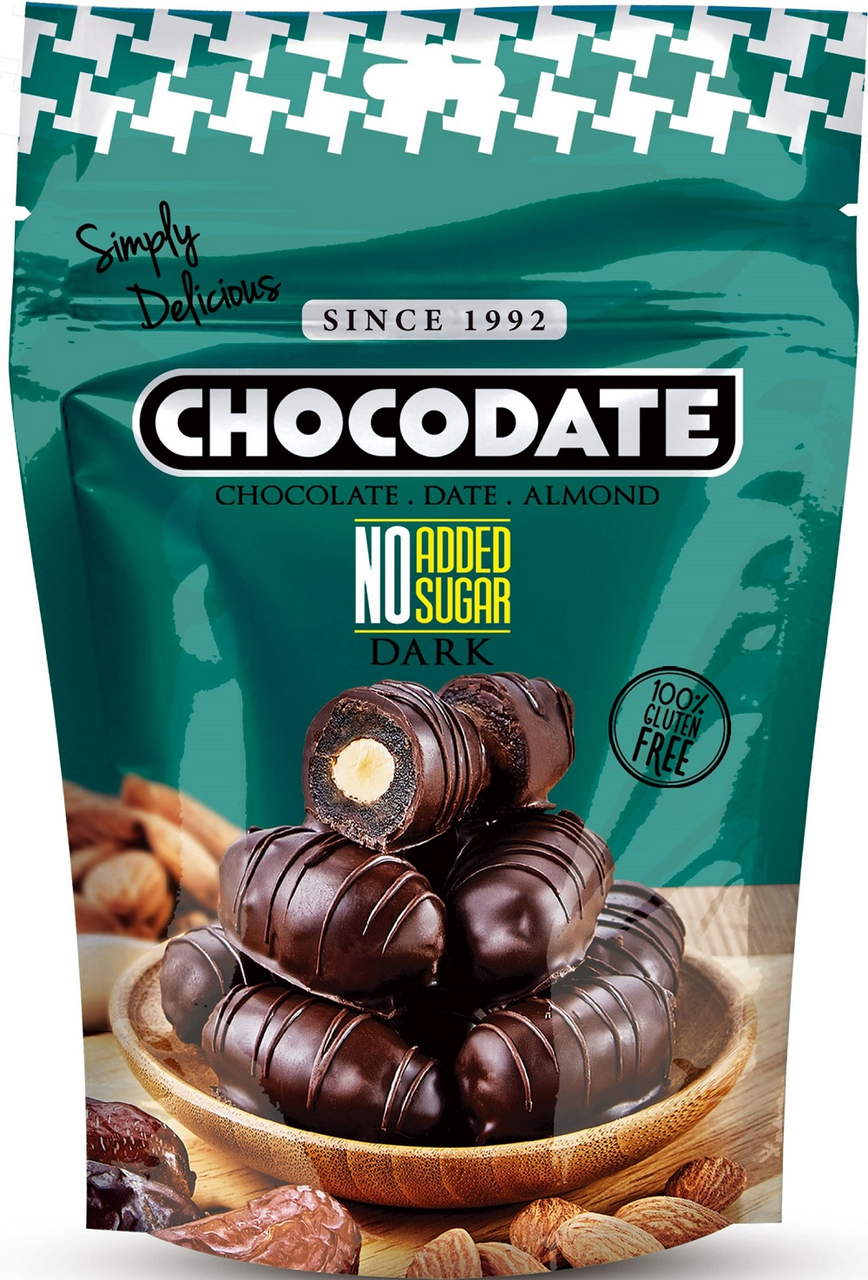 Изображение товара Конфеты Chocodate финики с миндалем в темном шоколаде 100 г