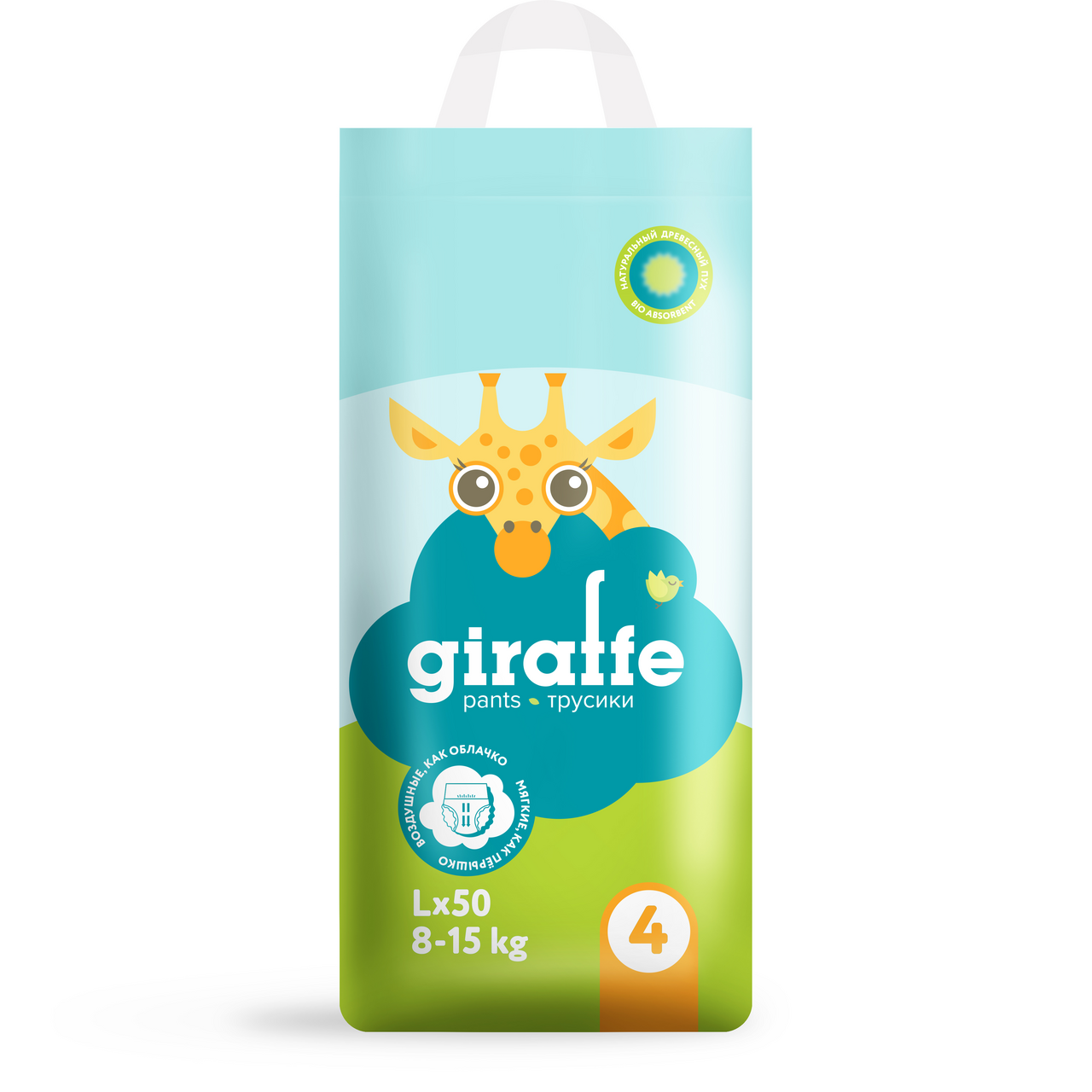Изображение товара Подгузники-трусики Lovular Giraffe L 8-15кг, 50шт