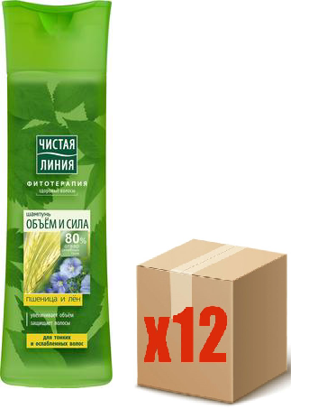 Изображение товара Шампунь Чистая Линия Сила и густота 400мл для тонких волос