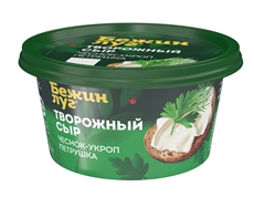 Сыр творожный Бежин луг чеснок-укроп-петрушка, 150г