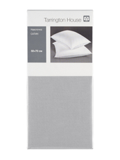 Tarrington House Наволочка сатин светло-серая, 50 x 70см