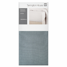 Tarrington House Простыня на резинке сатин темно-серая, 160 x 200 x 20см