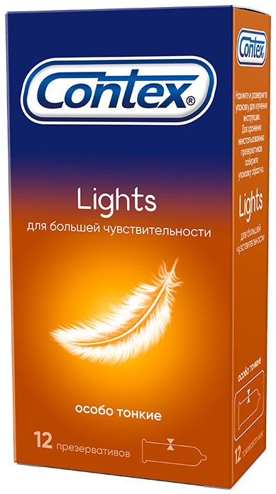 Презервативы Contex Lights особо тонкие, 12шт