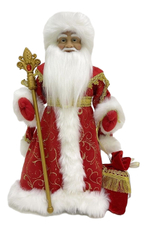 Фигура Дед Мороз в шубе Triumph Nord красная-белая, 50см