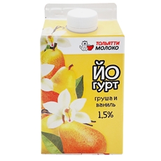 Йогурт питьевой Тольяттимолоко груша-ваниль 1.5%, 400г