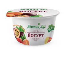 Йогурт Летний луг персик-маракуйя 2.5%, 135г