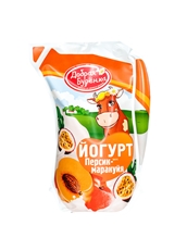 Йогурт питьевой Добрая буренка персик-маракуйя 2.5%, 900г