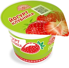 Йогурт Вятская дымка клубника 2.5%, 125г
