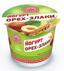 Йогурт Вятская дымка орех-злаки 2.5%, 125г