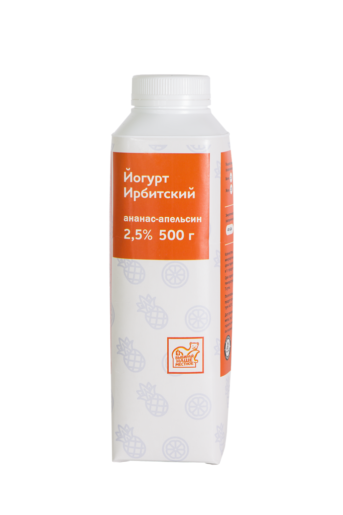 Йогурт питьевой Ирбитский молочный завод ананас-апельсин 2.5%, 500г