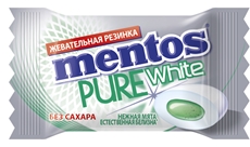 Жевательная резинка Mentos Pure White Нежная мята, 2г