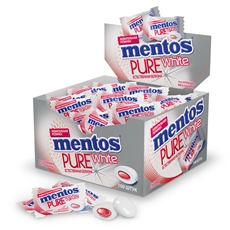 Жевательная резинка Mentos Pure White Клубника, 2г x 100 шт