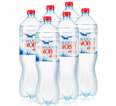 Вода Кавказский бювет питьевая газированная, 1.5л x 6 шт