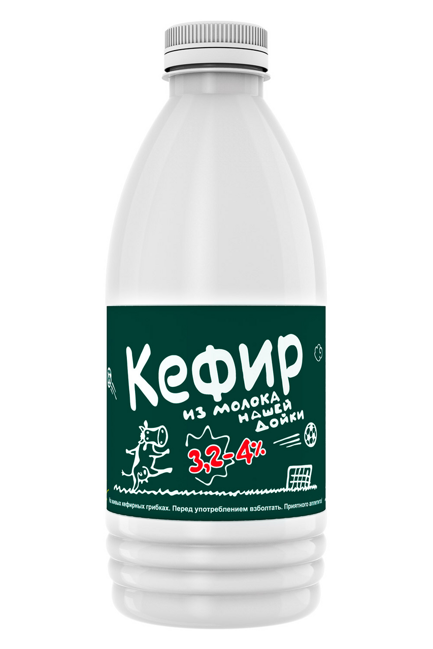 Кефир Нашей дойки из молока 3.2-4%, 900г