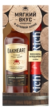 Напиток спиртной OakHeart Original + 2 банки Кола в подарочной упаковке, 0.7л