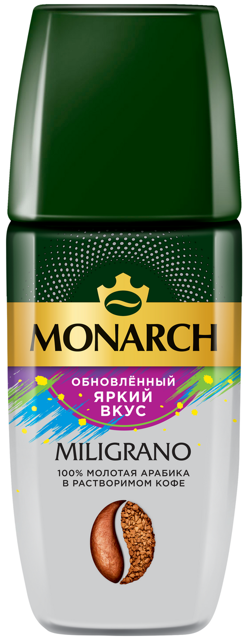Изображение товара Кофе Monarch Milligrano растворимый с молотым, 90г
