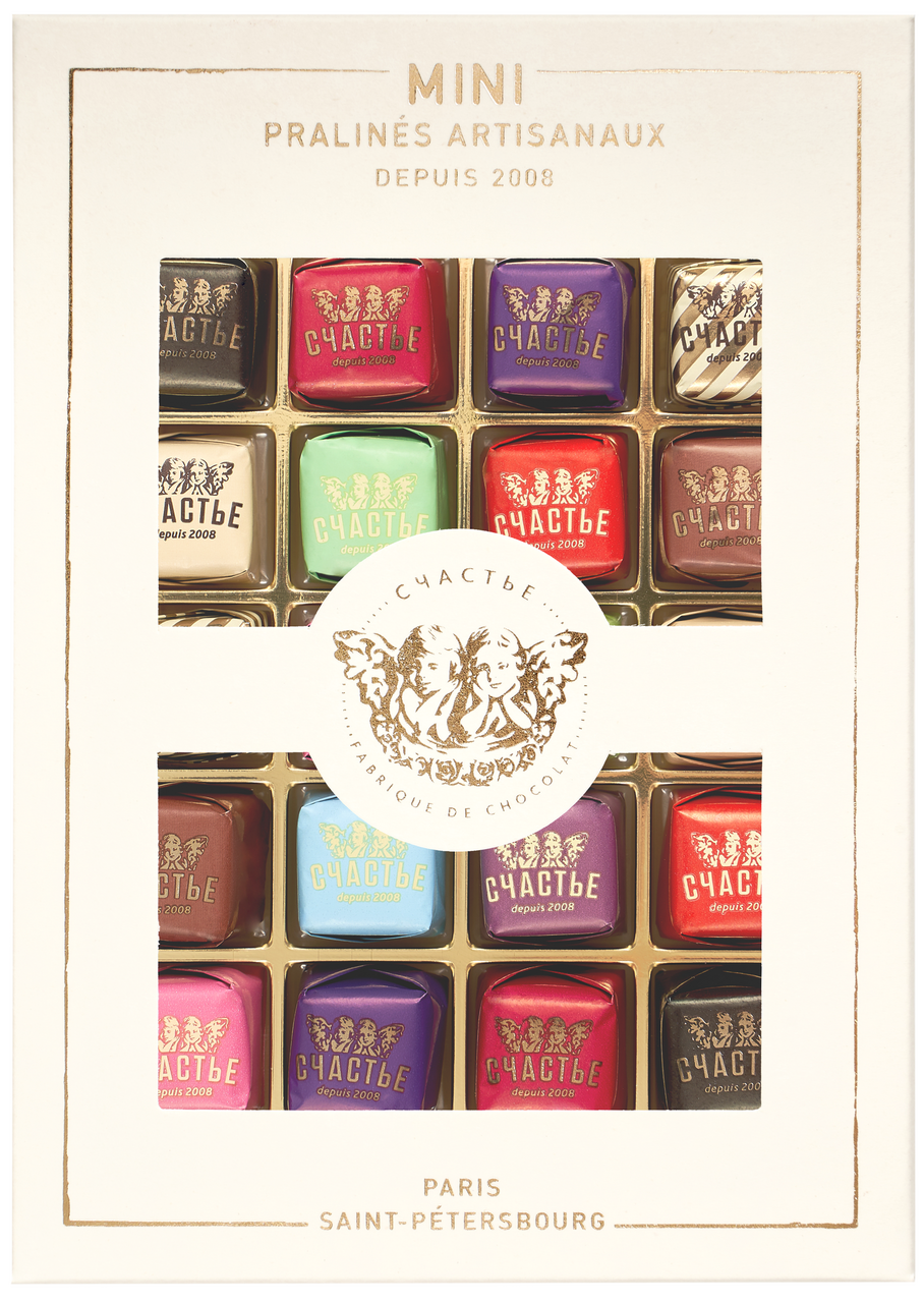 Набор шоколадных конфет Счастье коллекция мини-пралине ассорти, 170г