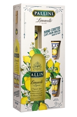 Ликер Pallini Limoncello + 2 керамических стакана в подарочной упаковке, 0.5л