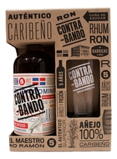Ром Contrabando 5 лет + стакан в подарочной упаковке, 0.7л
