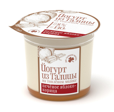 Йогурт Из Талицы на топленом молоке печеное яблоко-корица 8%, 130г