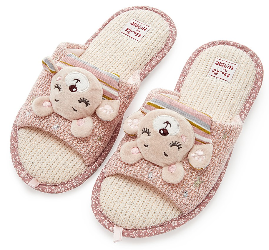 Тапочки женские Lucky Land 3551 W-NCH-O аппликация медвежонок, р. 36-41